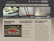 Tablet Screenshot of metalbuildinginsulation.com